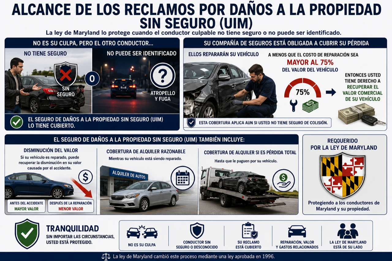 Alcance de la cobertura de motorista no asegurado
